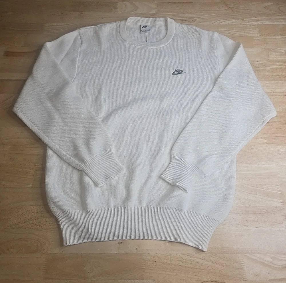 Nike Club Knit Crewneck Sweatshirt FQ2912-133 Sail White Men’s Size S NWT